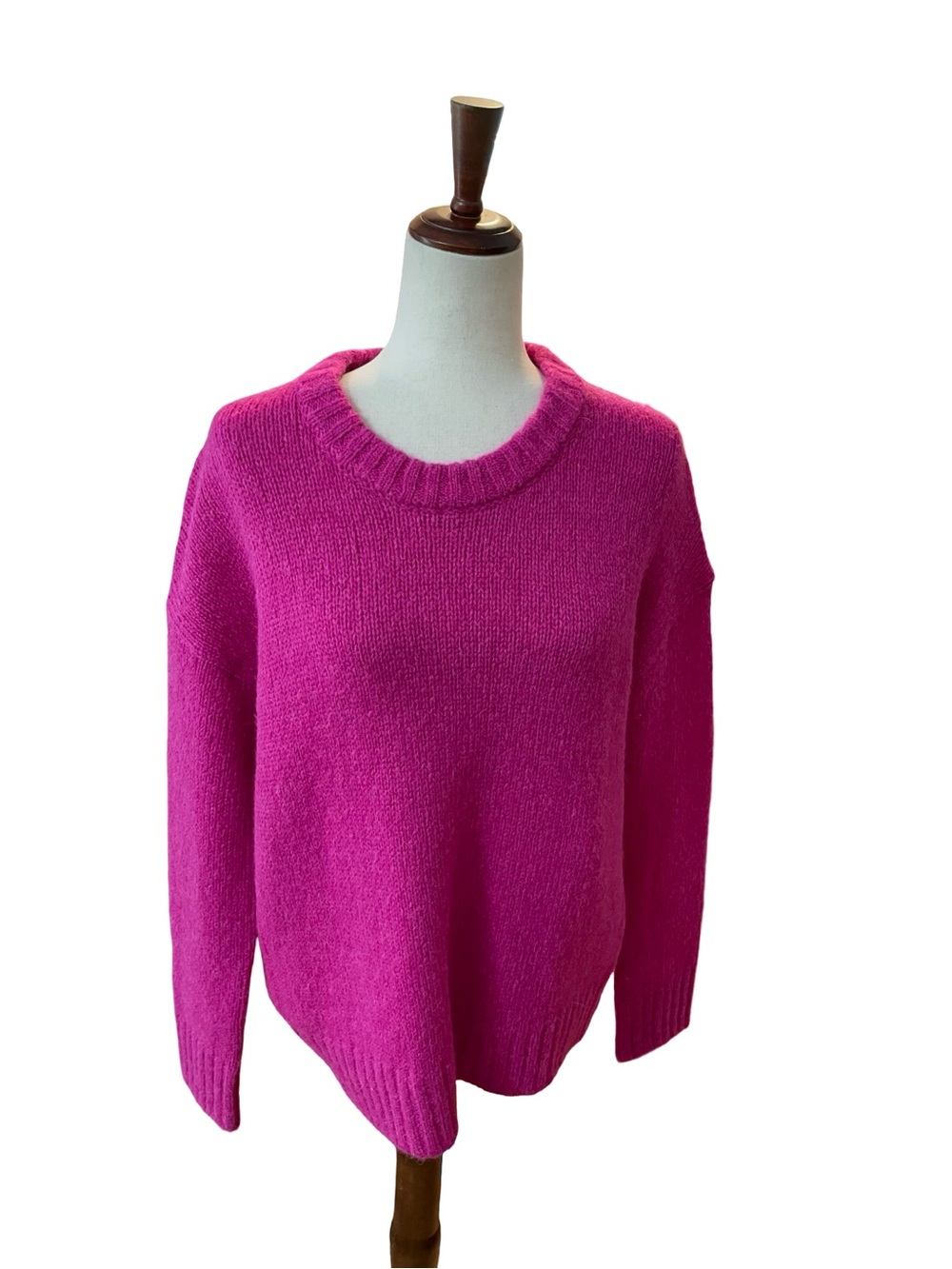 A.L.C. Lynia Fisherman Sweater Electric Pink - Picture 2 of 16